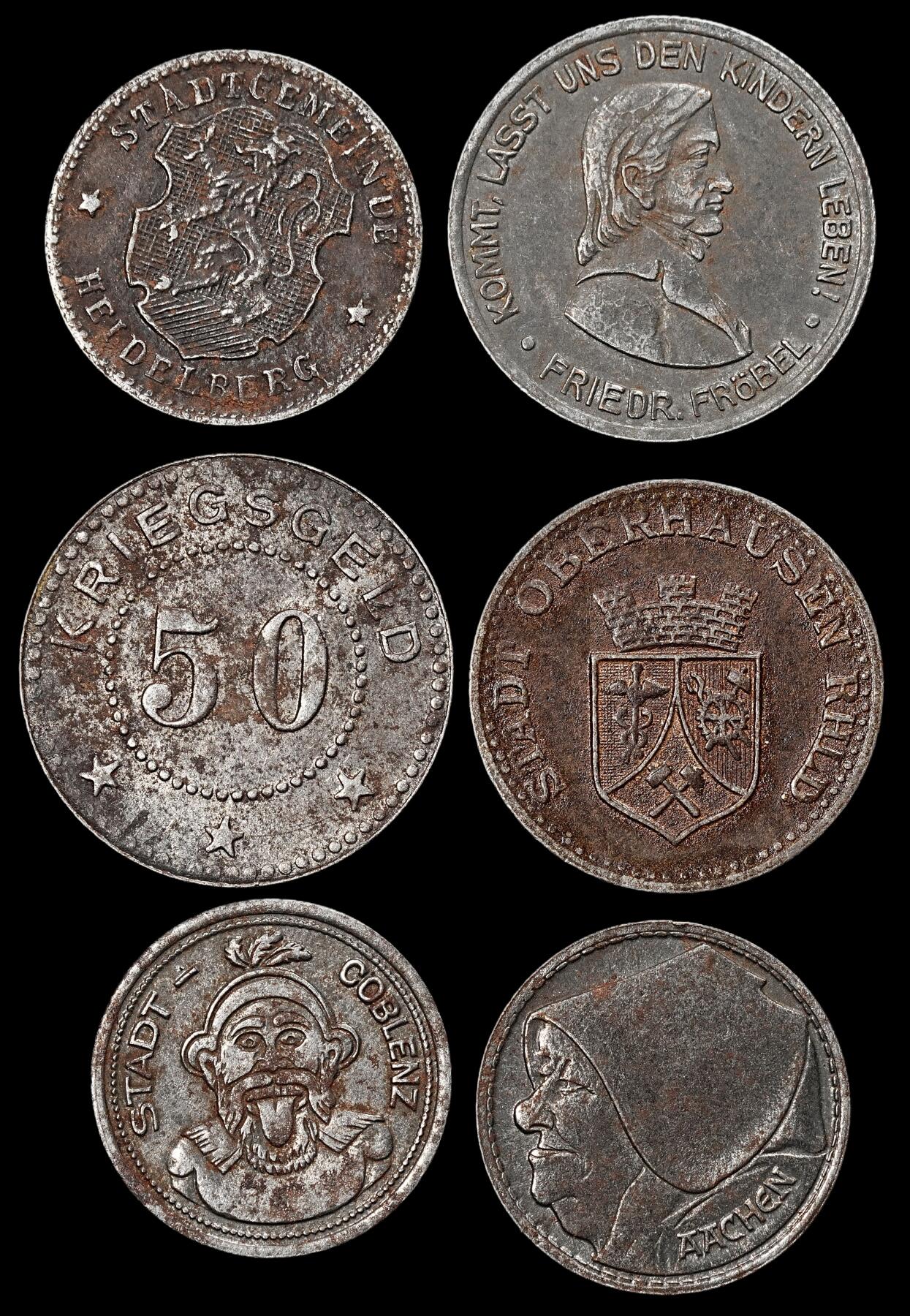 修遠堂世界钱币第九十一期 德国紧急时期铁币 第一组