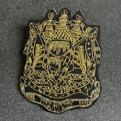 西秦中古拍卖第六十三期 - 泰国皇家警察将官帽徽 金属刺绣