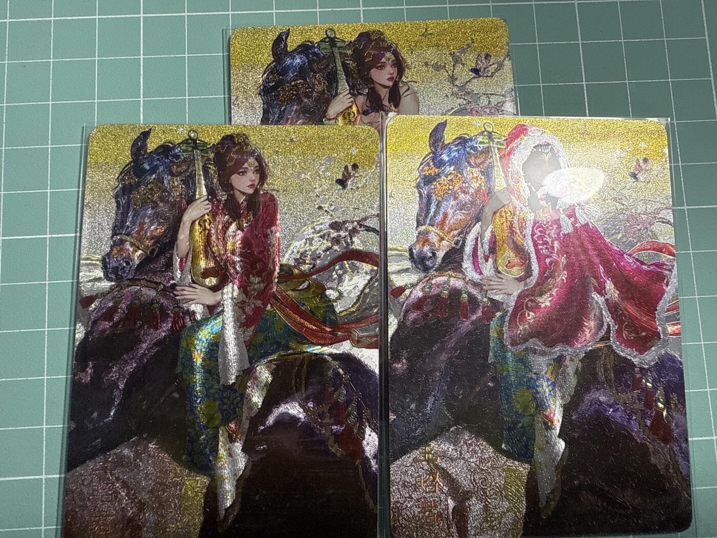 卡牌发烧友第21期，随单带裸卡，进群享包邮（持续收拍品，每周六晚23:50截拍，焱卡文化，国潮卡牌专场） 焱卡文化 罐儿 四大美女系列 王昭君 折光