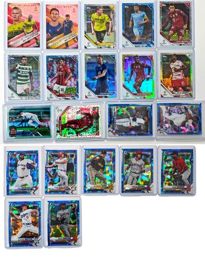 白泽拍卖卡牌手绘专场第27期 - 2022&2023 TOPPS 球星卡 21张  彩闪 卡夹封装