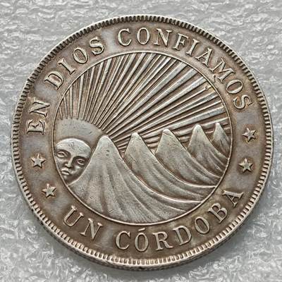 【淘币小摊】限时拍第七百八十六拍  黎巴嫩尼加拉瓜马达加斯加索马里专场  满百包邮可预留两周  周一统一发货  - 尼加拉瓜1912年1科多巴大银币发行量3.5万枚 km16