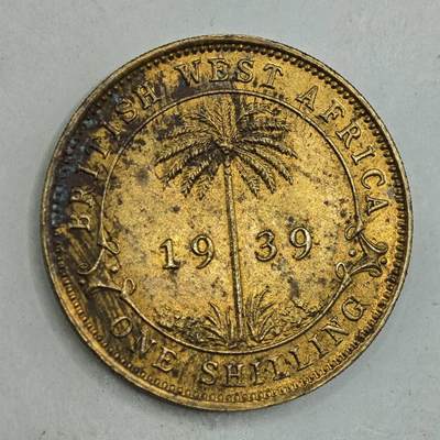【淘币小摊】限时拍第七百八十四拍  老铜币场  满百包邮可预留两周  周一统一发货  - 英属西非1939年乔治六世一先令铜币