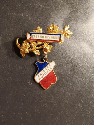 老王徽章第160期 -  法国互助会纪念章   总统荣誉勋条