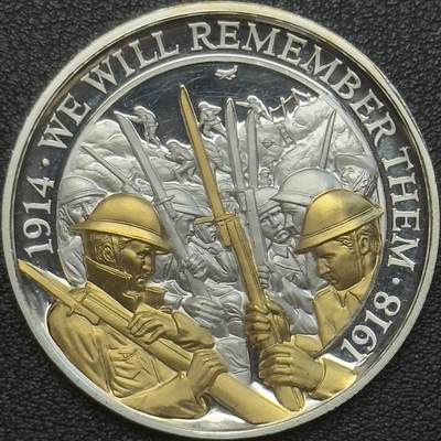 ＜小葵钱铺＞第64期·克朗币·套币·银币场·满200包邮，不寄存·3号发货 - 〈发行量49999〉直布罗陀2018年法兰德斯战场博物馆·战壕生活1克朗镀银镀金精制纪念币