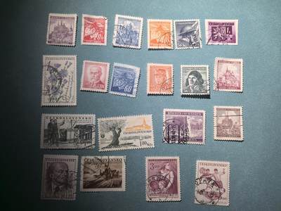 盛世勋华——号角文化勋章邮票专场拍卖第286期 - 捷克斯洛伐克（社会主义）邮政1940年代发行邮票20枚