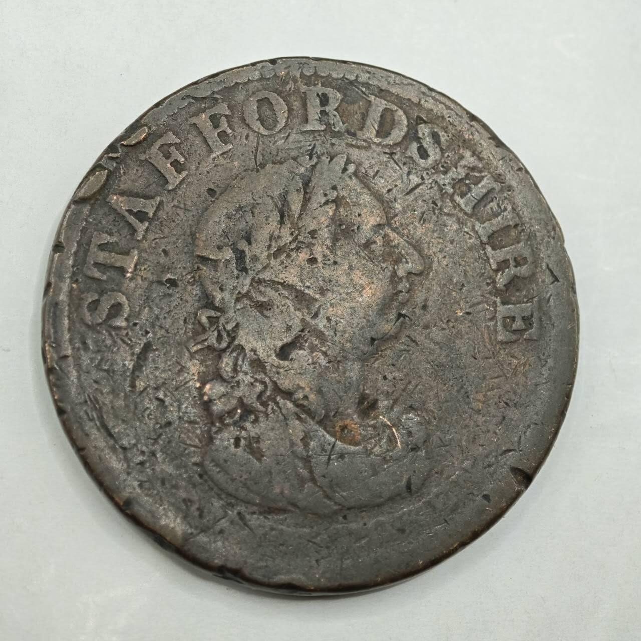 【淘币小摊】限时拍第七百八十四拍  老铜币场  满百包邮可预留两周  周一统一发货  英国1814年一便士铜币代币