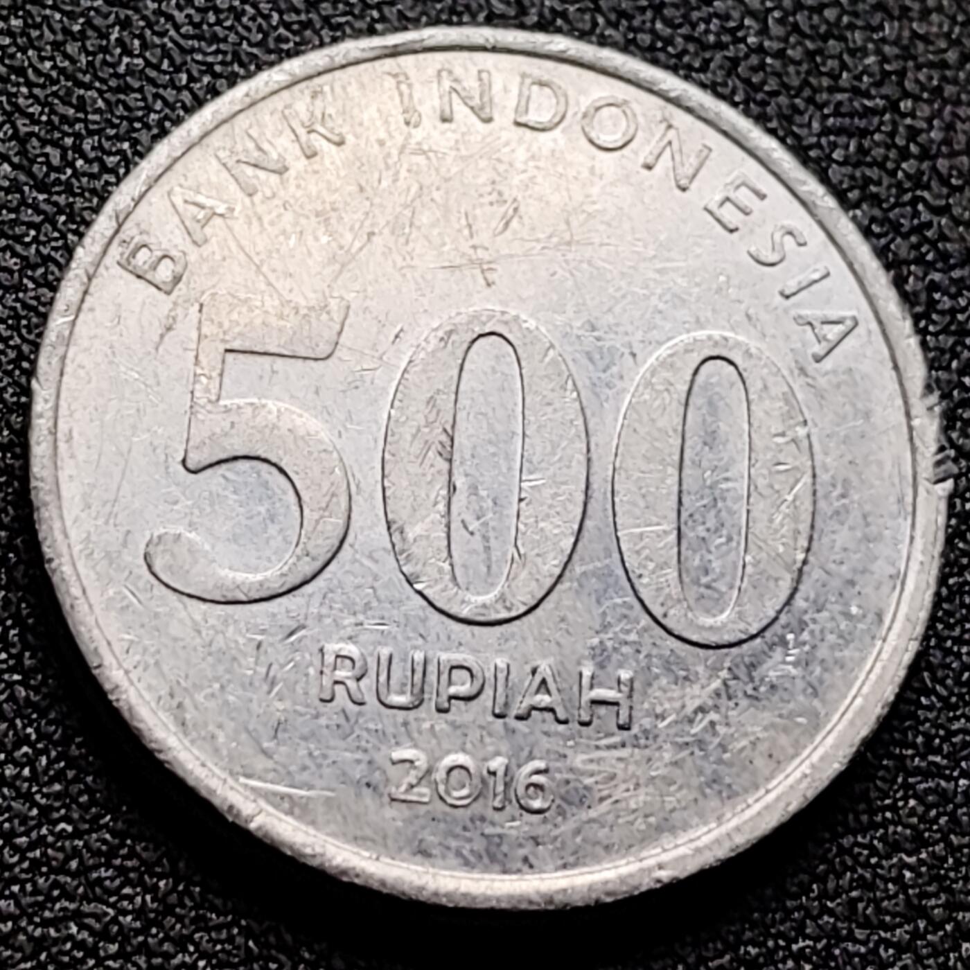 泉币菌-第122场-精品福利场  印度尼西亚500盾 鹰徽 人物 27mm 铝币