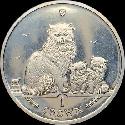 ＜小葵钱铺＞第64期·克朗币·套币·银币场·满200包邮，不寄存·3号发货 - 马恩岛2005年喜马拉雅猫1克朗纪念币