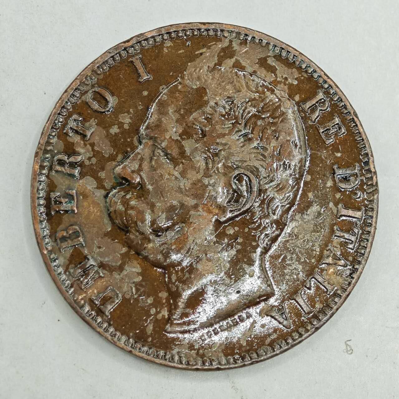 【淘币小摊】限时拍第七百八十四拍  老铜币场  满百包邮可预留两周  周一统一发货  意大利1893年10分铜币