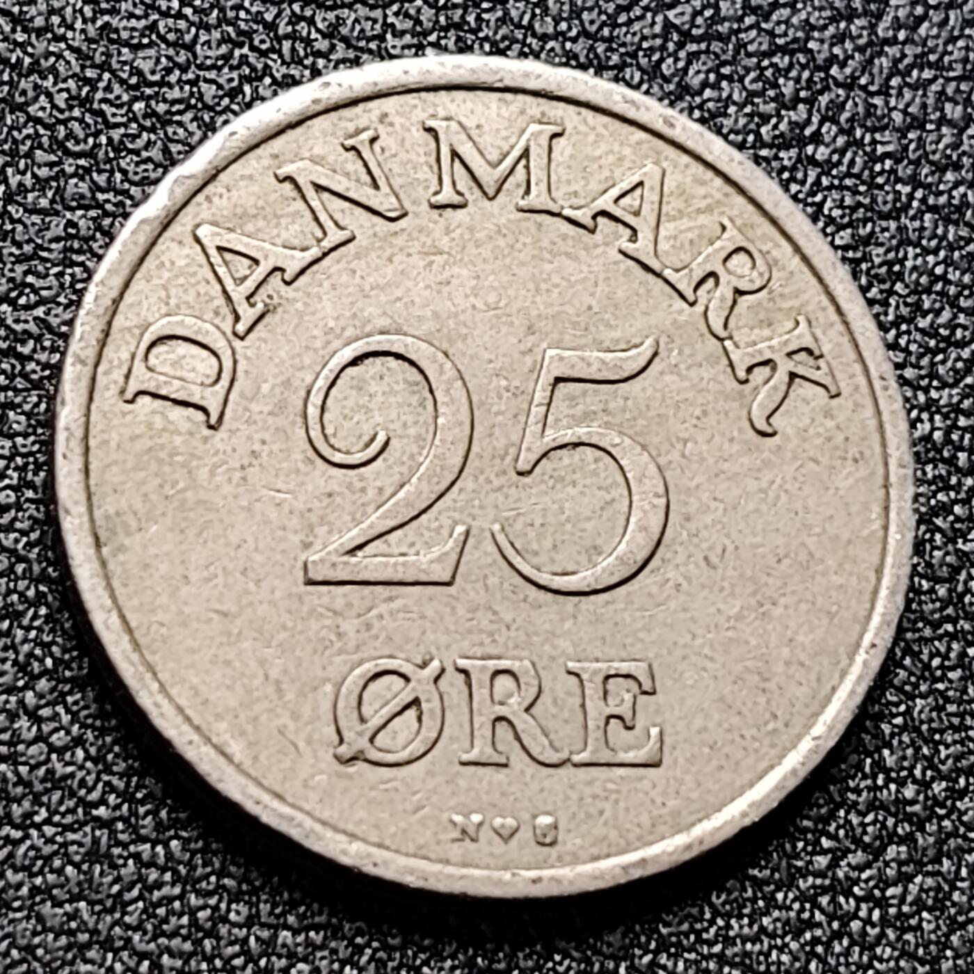 泉币菌-第121场-精品福利场 丹麦1954年 25欧尔硬币 弗雷德里克九世 