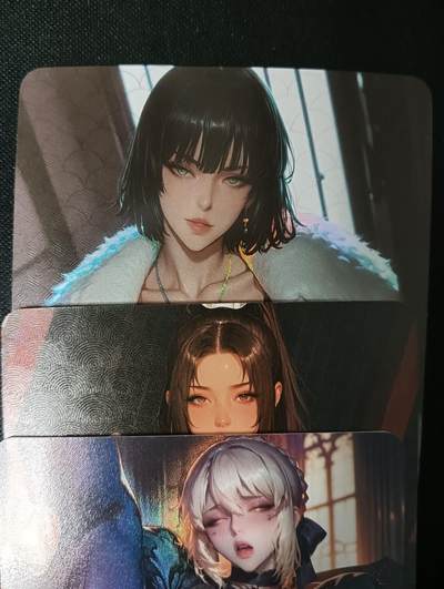 花开卡拍第45期（11月2号周日截拍，品控勿拍!!!拍品不寄存，运费5元，自制卡难免瑕疵，可能存在轻微撞角爆边等出厂瑕疵，品控介意勿拍！） - 大雷风华 超级女主三人行 艺术版 彩闪3张