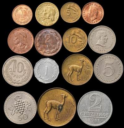 修遠堂世界钱币第九十一期 - 未流通 拉美钱币一组