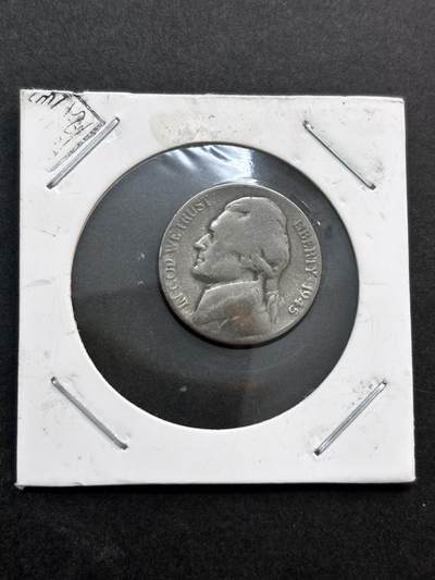 文馨钱币收藏第 278 场，银元，纸币，铜章场 长期接收代拍品 - 1945 年美国杰斐逊 5 美分银币 S 版，第十二版，只发行 1942-1945 年