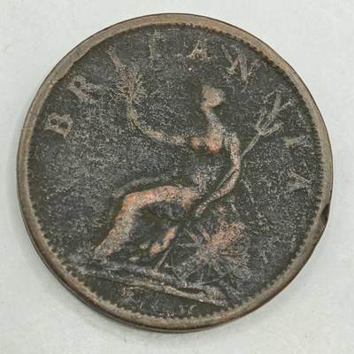 【淘币小摊】限时拍第七百八十四拍  老铜币场  满百包邮可预留两周  周一统一发货  - 英国1806年乔治三世一便士铜币