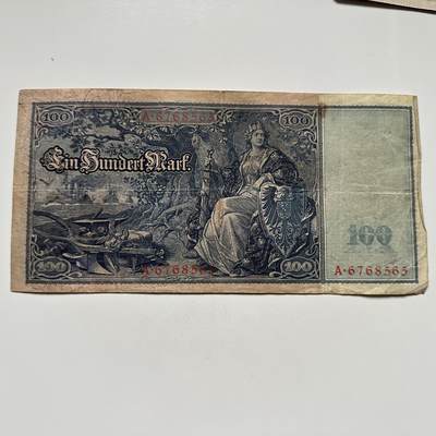 🌹外币初藏🌹🐯2025年第122场  每周二四六晚8️⃣点 接代拍 - 德国1910年100马克 大票幅 a