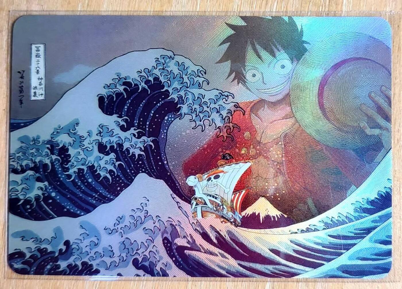 龙虎卡牌第六一场 （无佣金，单场满200元包邮，欢迎送拍） 折光彩闪 海贼王卡牌 路飞