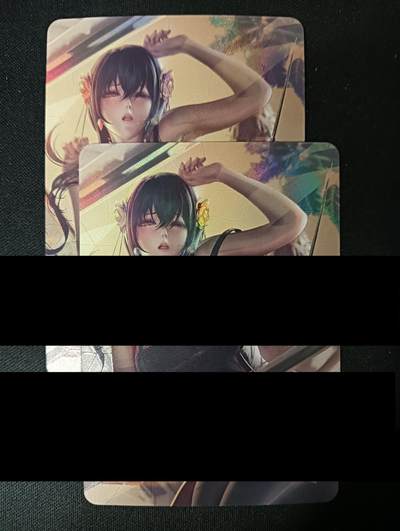 花开卡拍第45期（11月2号周日截拍，品控勿拍!!!拍品不寄存，运费5元，自制卡难免瑕疵，可能存在轻微撞角爆边等出厂瑕疵，品控介意勿拍！） - 艺术对卡 约尔 彩闪2张