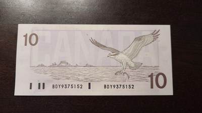 世界钱币～微拍第212期暨2025年第52期  部分库存清仓选号 - 1989年加拿大10元鸟版 全新绝品无4尾号152