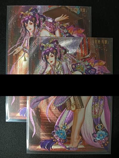 花开卡拍第45期（11月2号周日截拍，品控勿拍!!!拍品不寄存，运费5元，自制卡难免瑕疵，可能存在轻微撞角爆边等出厂瑕疵，品控介意勿拍！） - 卡玩帕克 水浒神姬 朱富 1套2张 粗闪