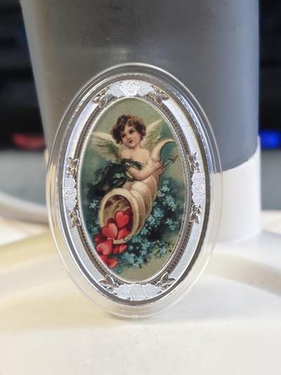 第180期拍卖【长期征集拍品】【北京币展专场】 - 喀麦隆2020年爱之天使彩印椭圆形精制纪念银币，999银，10克，发行999枚