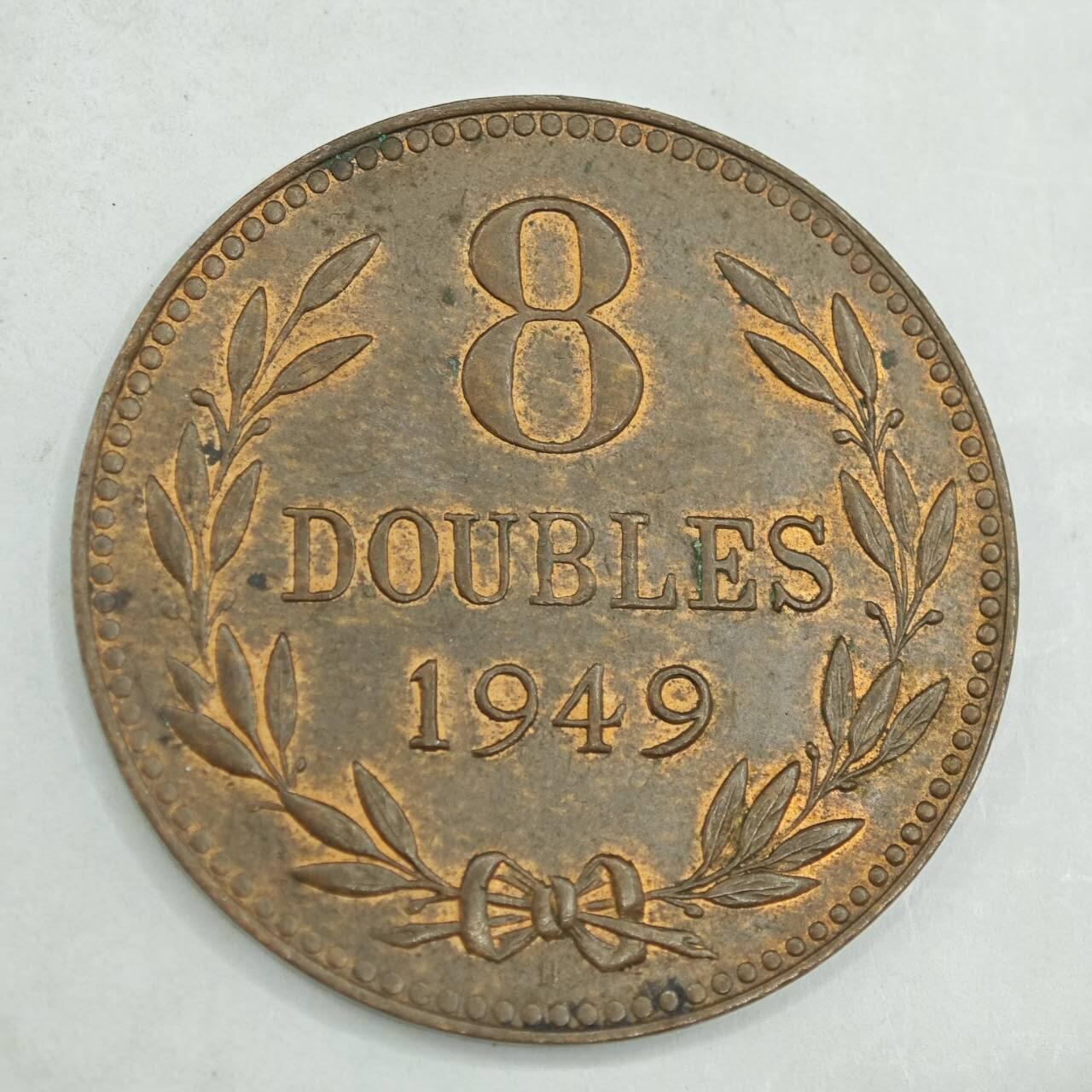 【淘币小摊】限时拍第七百八十四拍  老铜币场  满百包邮可预留两周  周一统一发货  根西岛1949年8道布铜币