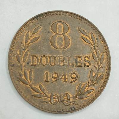 【淘币小摊】限时拍第七百八十四拍  老铜币场  满百包邮可预留两周  周一统一发货  - 根西岛1949年8道布铜币