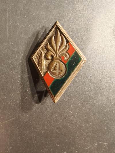 老王徽章第160期 - 法国外籍军团第4步兵团证章 