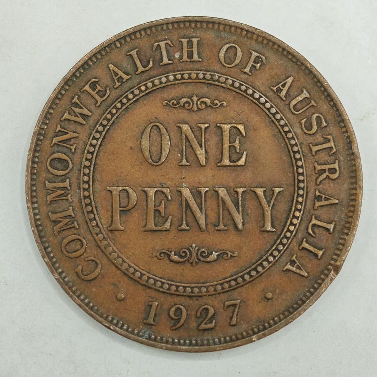 【淘币小摊】限时拍第七百八十四拍  老铜币场  满百包邮可预留两周  周一统一发货  澳大利亚1927年一便士铜币