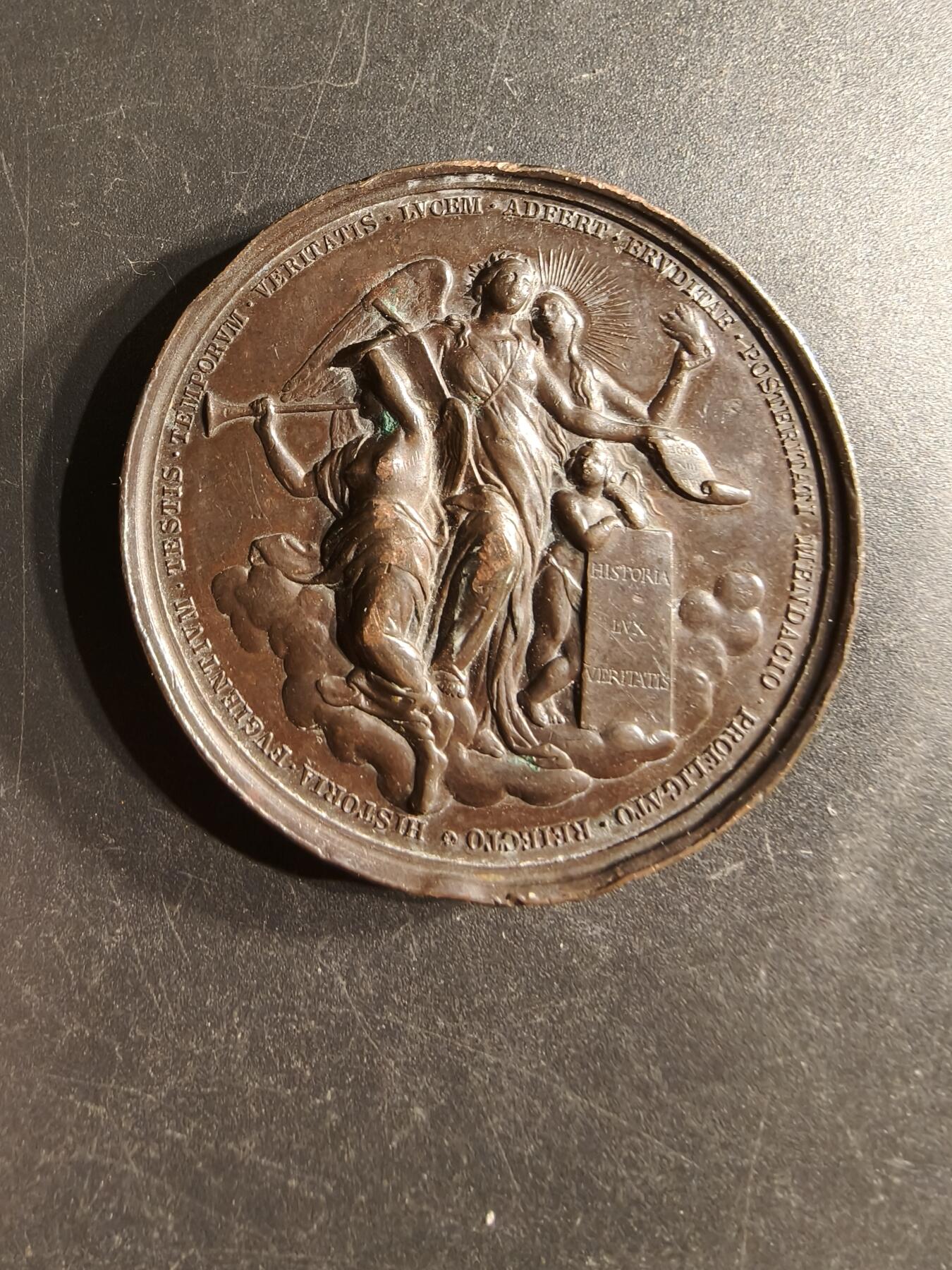 老王徽章第160期  梵蒂冈教皇利奥十三世朝圣者大铜章     原铸     直径43mm.   重量40g