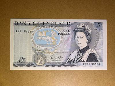 《艾美收藏》第218期-11.2周日外币荟萃 - 英格兰5镑 UNC D序列 女王钞 无47