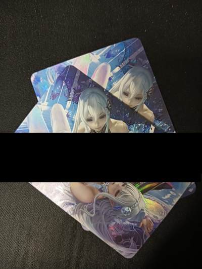 花开卡拍第45期（11月2号周日截拍，品控勿拍!!!拍品不寄存，运费5元，自制卡难免瑕疵，可能存在轻微撞角爆边等出厂瑕疵，品控介意勿拍！） - 艺术对卡 艾米利亚 彩闪2张