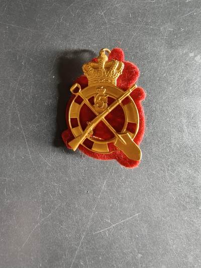 老王徽章第160期 -  丹麦皇家工兵团帽徽 底衬完整