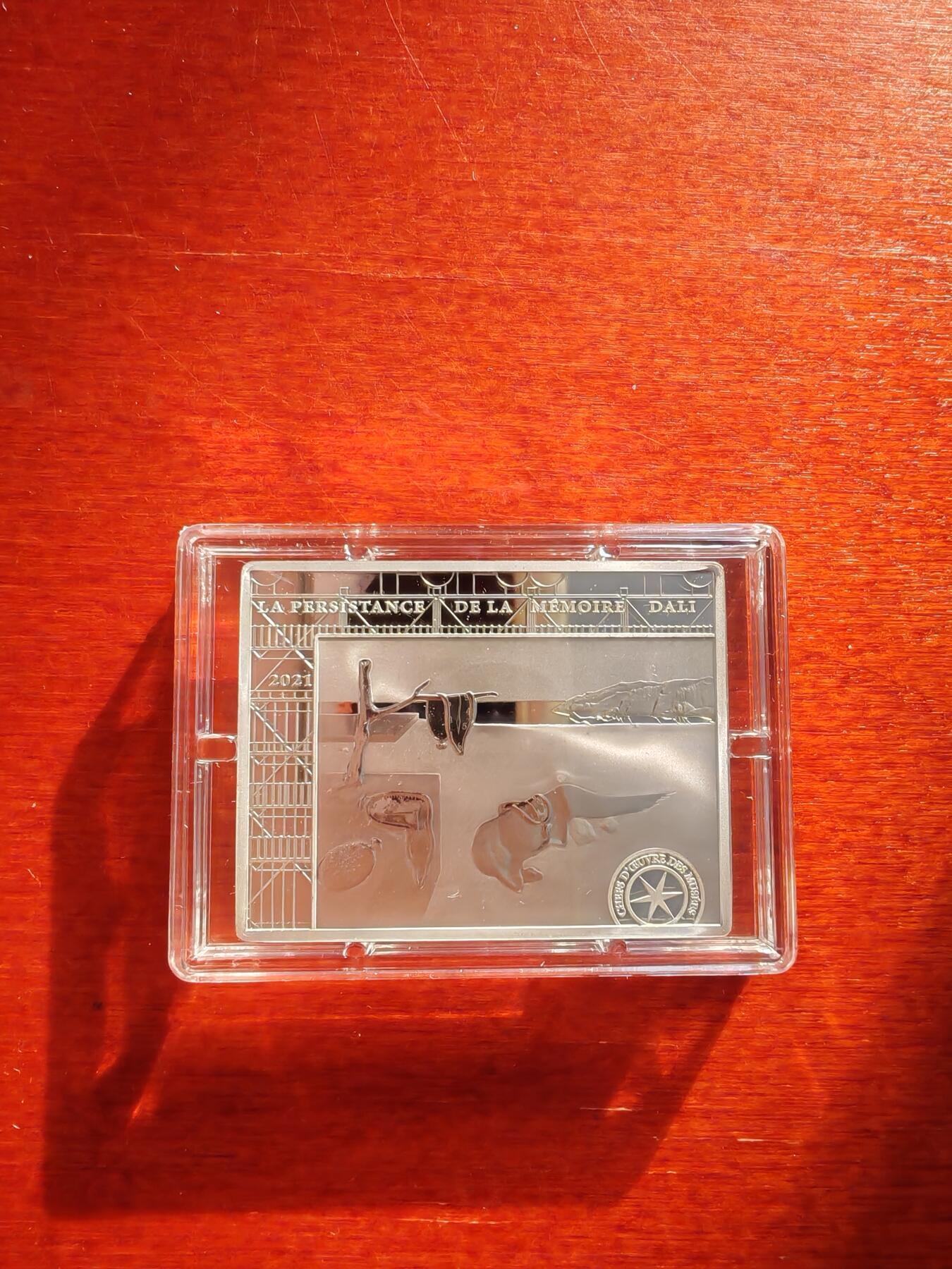 长老汇蛇年精选第六十九场拍卖 2021法国达利名画记忆10欧元矩形精制银币，盒证全，3000枚