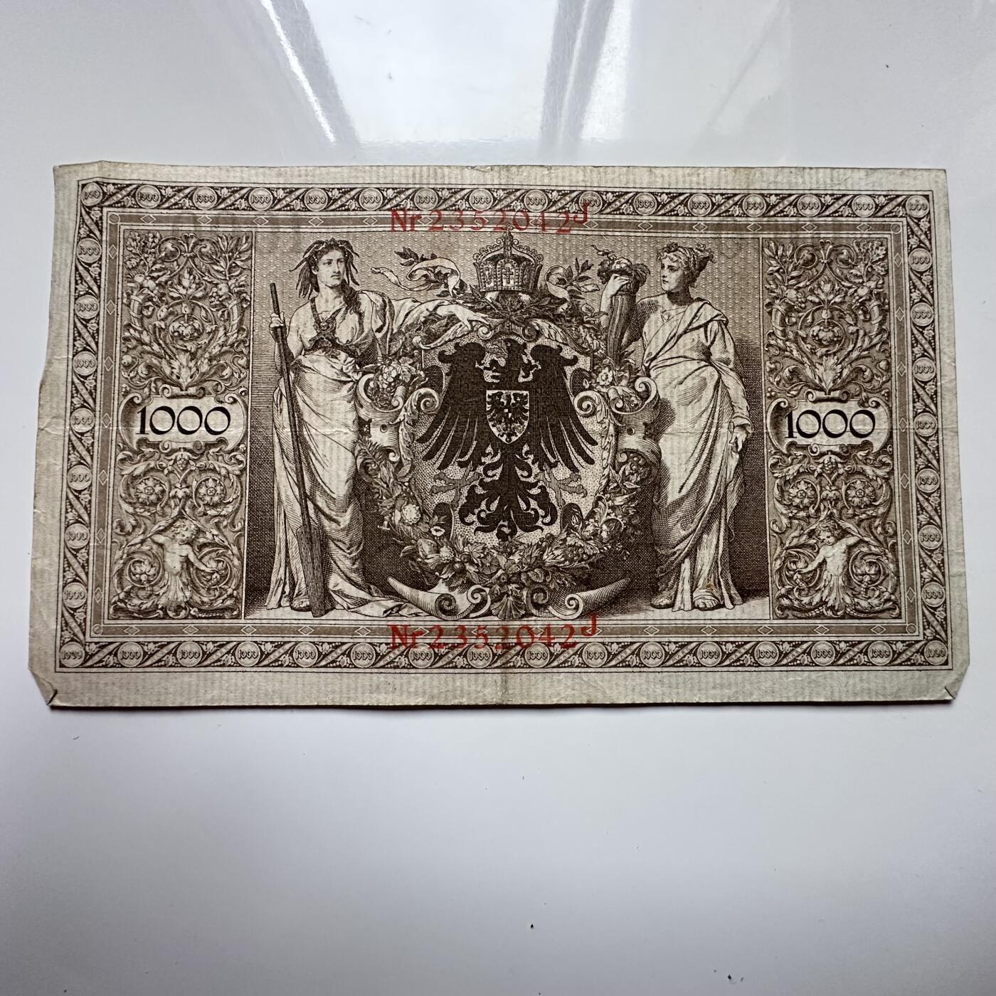 🌹外币初藏🌹🐯2025年第122场  每周二四六晚8️⃣点 接代拍 德国1910年1000马克 大票幅b