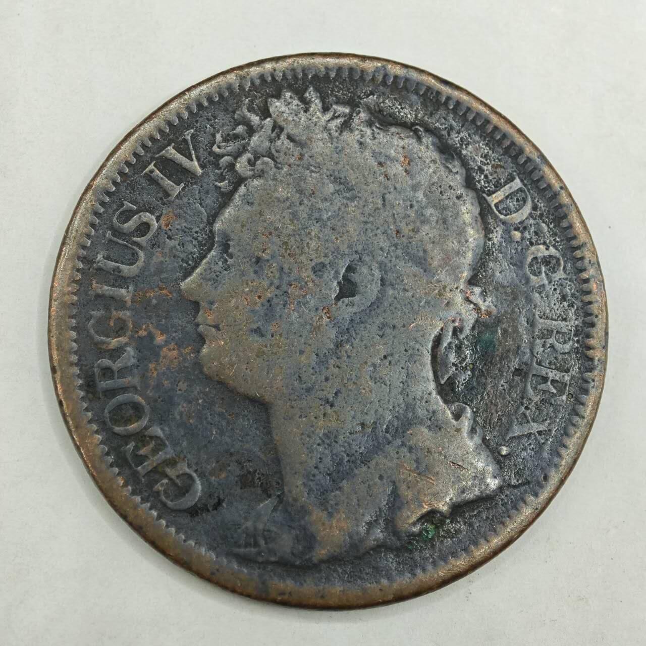 【淘币小摊】限时拍第七百八十四拍  老铜币场  满百包邮可预留两周  周一统一发货  爱尔兰1922年乔治四世一便士铜币