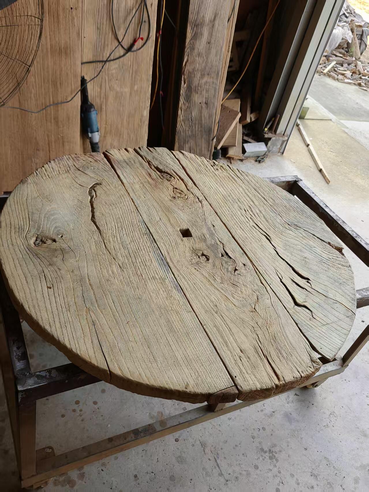 精品老榆木风化老桌面，风化漂亮，沧桑感十足，可做茶台板，户外庭院设计装修，茶室会所必备品特价 