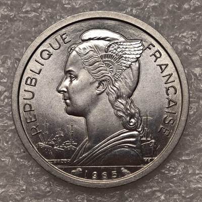 【淘币小摊】限时拍第七百八十六拍  黎巴嫩尼加拉瓜马达加斯加索马里专场  满百包邮可预留两周  周一统一发货  - 法属索马里1965年2法郎铝币 km9