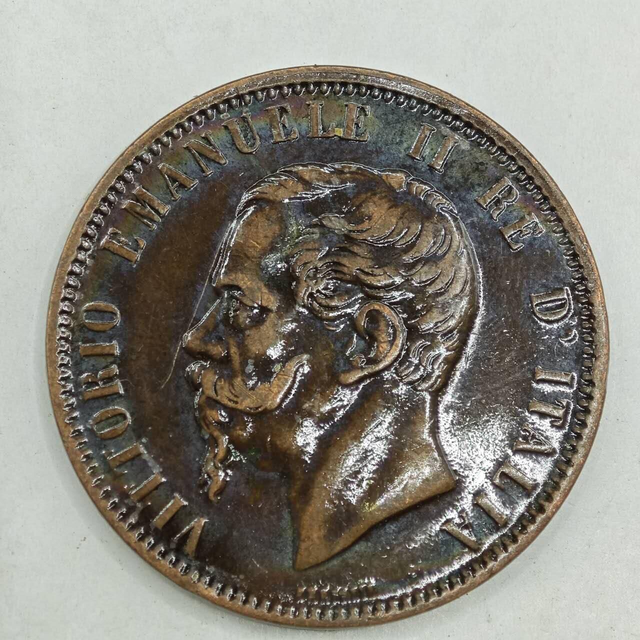 【淘币小摊】限时拍第七百八十四拍  老铜币场  满百包邮可预留两周  周一统一发货  意大利1866年10分铜币