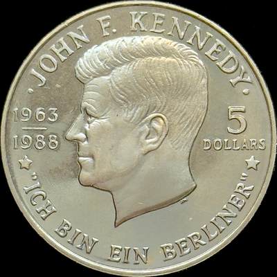 ＜小葵钱铺＞第64期·克朗币·套币·银币场·满200包邮，不寄存·3号发货 - 纽埃1988年肯尼迪5元克朗型纪念币