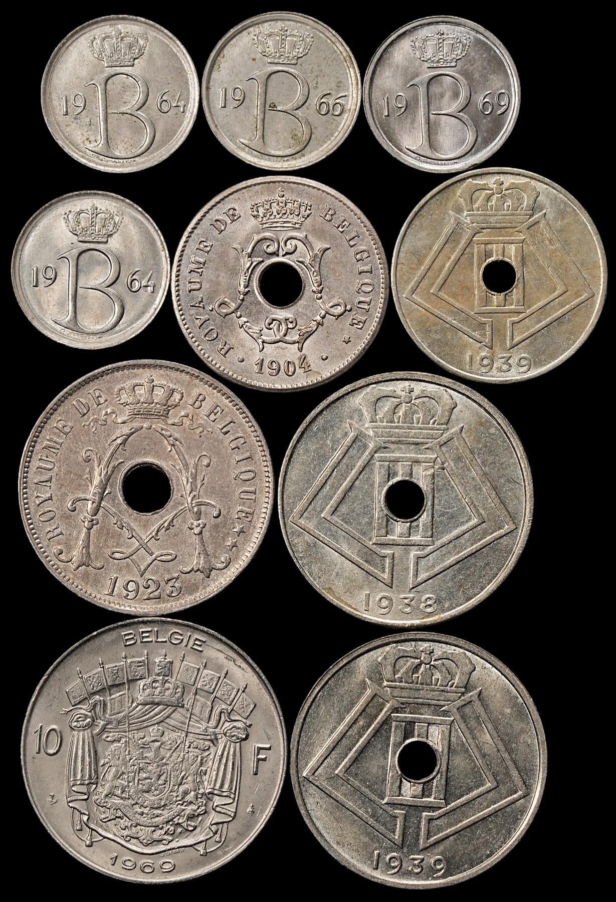 修遠堂世界钱币第九十一期 未流通 比利时钱币一组