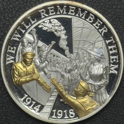 ＜小葵钱铺＞第64期·克朗币·套币·银币场·满200包邮，不寄存·3号发货 - 〈发行量49999〉直布罗陀2018年法兰德斯战场博物馆·送别1克朗镀银镀金精制纪念币