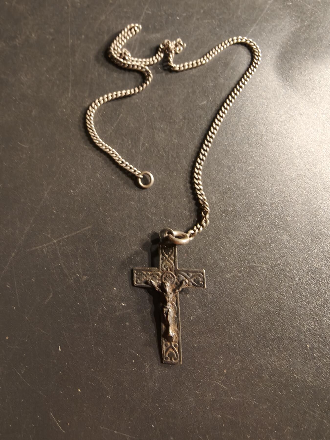 老王徽章第160期 法国天主教会十字架链子