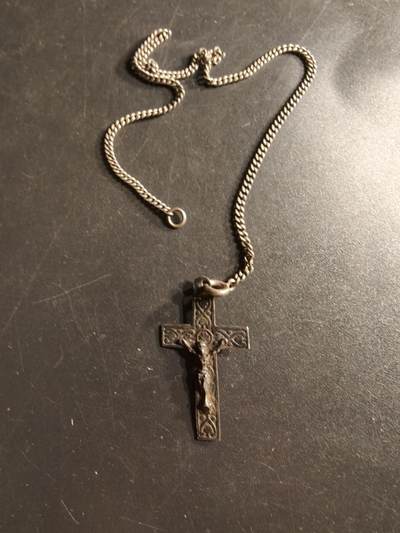 老王徽章第160期 - 法国天主教会十字架链子