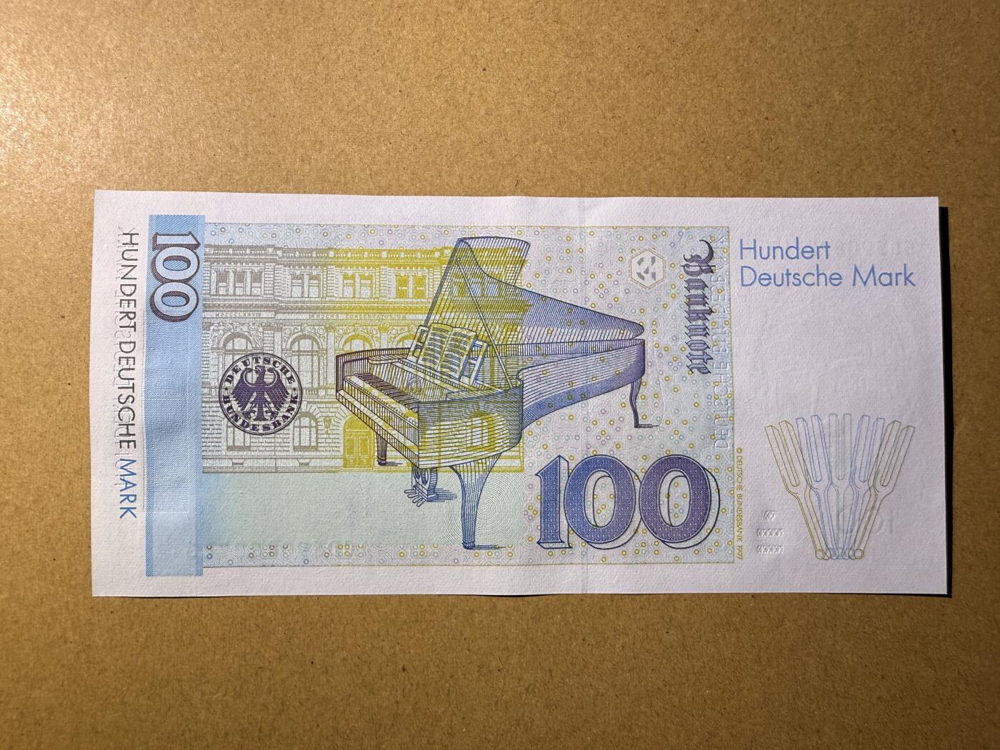 《艾美收藏》第218期-11.2周日外币荟萃 德国100马克 UNC 1996年 全息版克拉拉 无4