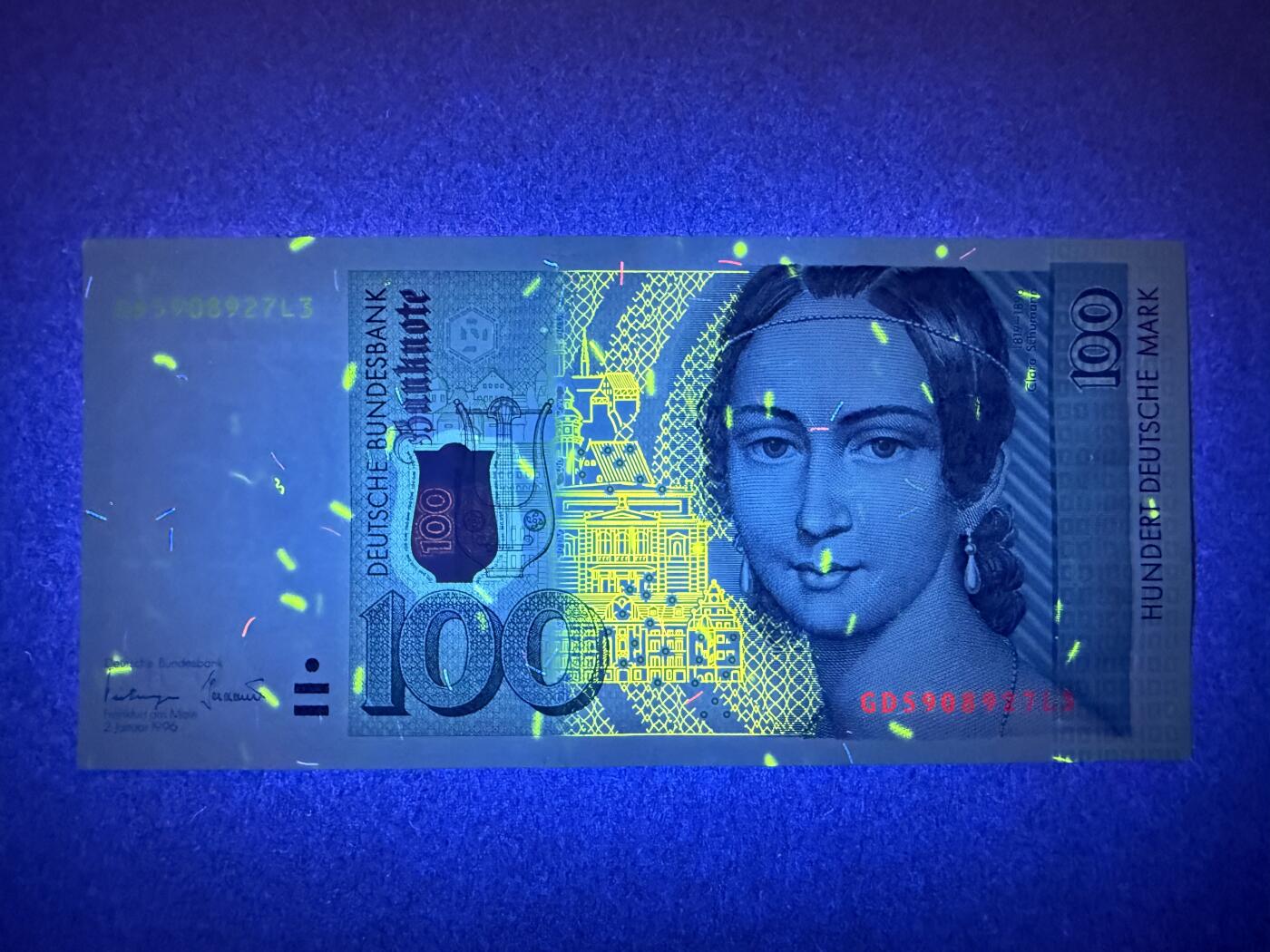 《艾美收藏》第218期-11.2周日外币荟萃 德国100马克 UNC 1996年 全息版克拉拉 无4