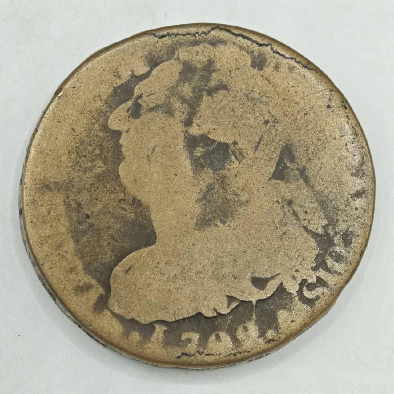 【淘币小摊】限时拍第七百八十四拍  老铜币场  满百包邮可预留两周  周一统一发货  法国1798年路易十六2S铜币