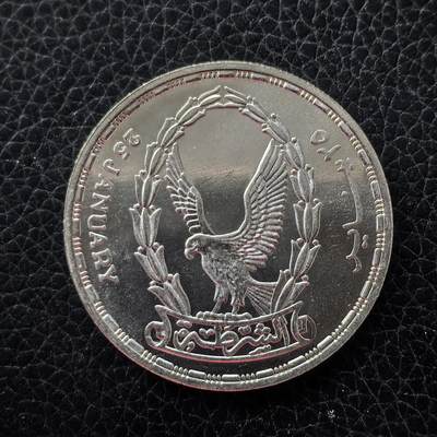 道一币馆币章第一百五十三场 - 埃及1988年警察节5镑纪念银币  17.5g 720S 35000