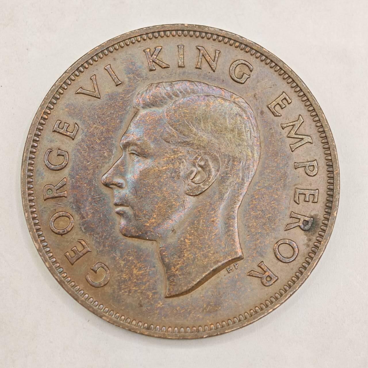 【淘币小摊】限时拍第七百八十四拍  老铜币场  满百包邮可预留两周  周一统一发货  新西兰1947年乔治六世一便士铜币