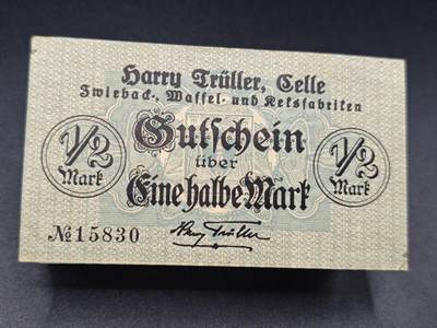 【淘币小摊】实时拍第七百八十五拍   无佣金纸币福利场   满百包邮可预留二周 每周一统一发货   - 德国慕尼黑1/2马克