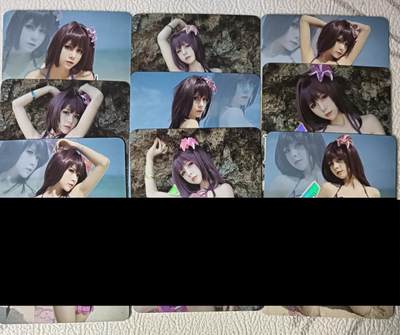 花开卡拍第45期（11月2号周日截拍，品控勿拍!!!拍品不寄存，运费5元，自制卡难免瑕疵，可能存在轻微撞角爆边等出厂瑕疵，品控介意勿拍！） - 冰狗卡牌 cos卡 斯卡哈 1套9张 背面9拼 彩闪